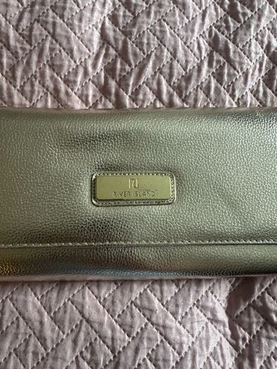 River Island gold large clutch bag Postage included