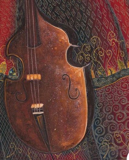 Large Poster Size Framed Print "Pensee Musicale" by Valerie Maugeri. Music theme. Teenager or Music Lover or Daughter Gift.