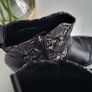 MARCO TOZZI black leather python print pointed ankle boots Sz 41 (Fit 7.5-8UK) - Rrp 115 (New) Image 3