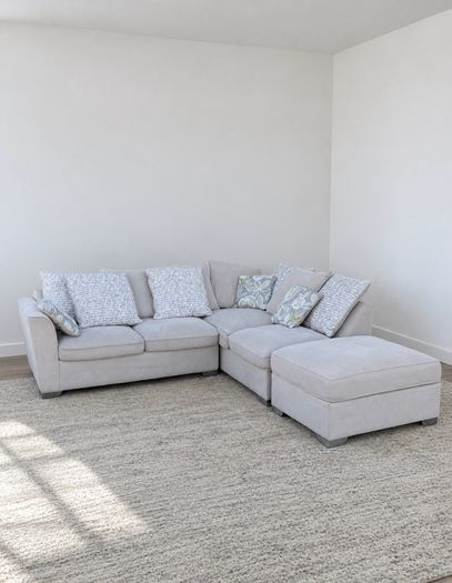 Beige Harvey norman corner sofa/sofabed l shaped couch