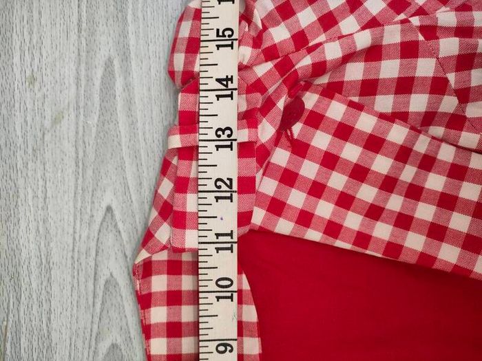Cute Red and White Gingham check blazer size 8