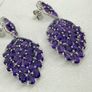 Silver Harry Ivens Exquisite Amethyst & Zircon Drop Earrings Image 5