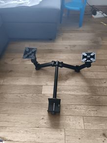 Dual monitor desk stand
