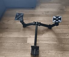 Dual monitor desk stand