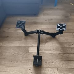 Dual monitor desk stand