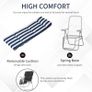 2Pc Folding Sun Loungers Set-Blue/White Image 6