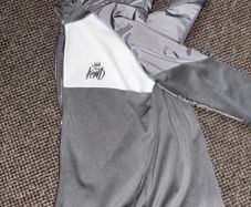 Kings Will Dream (KWD) zip-up jacket in white and grey