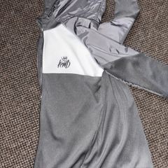 Kings Will Dream (KWD) zip-up jacket in white and grey