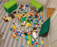 5kg Huge LEGO Duplo Bulk Lot with 2 Storage Boxes & Large Baseplate