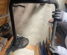 bicyle carrier very sturdy.  Needs towbar
