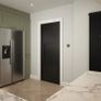 One Door  Brand New Seattle 3-Panel Black Solid Interior Door Image 2