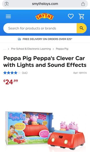 Peppa Pig Peppa's Clever Car with Lights and Sound Effects