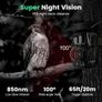 MAXDONE Solar WiFi Wildlife Camera 4K 64MP with Night Vision Motion Activated Image 8