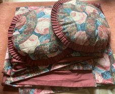 Glazed Cotton Sanderson curtains and matching cousins