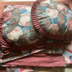Glazed Cotton Sanderson curtains and matching cousins