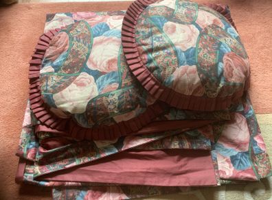 Glazed Cotton Sanderson curtains and matching cousins