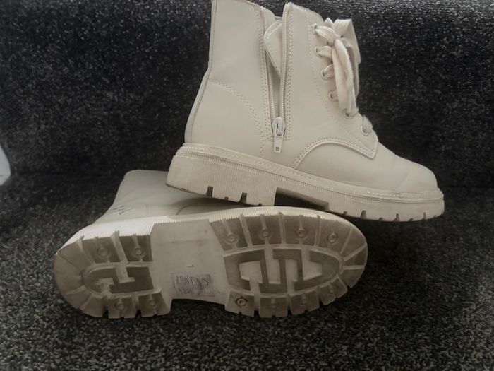 Cream boots