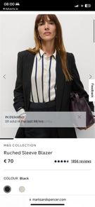 BRAND NEW M&S Ruched Blazer: Size 10