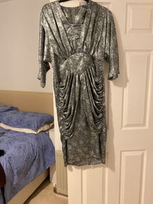 silver and black dress