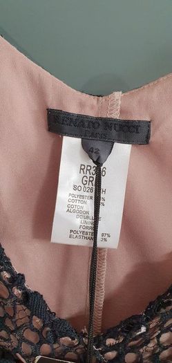 RENATO NUCCI Paris Taupe and Black dress Sz 10 UK - Bnwt Rrp 239 Sterling