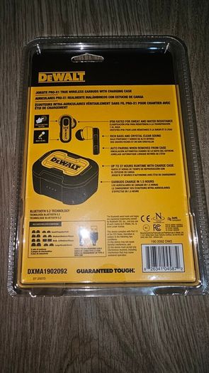 DeWalt Pro-X1 Jobsite True Wireless Earbuds with Charging Case
