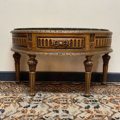 FLASH SALE ! Was 350 now 300 ! Louis XVI Style Demi Lune Console with Marble Top