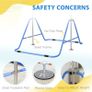 Kids Gymnastic Bar, with Adjustable Height, Foldable Horizontal Bars - Blue Image 4