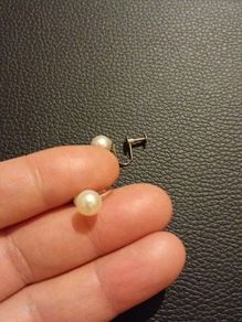 14k Solid Gold with real fresh pearl
