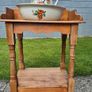 Pine Washstand with Matching Jug & Basin Set Image 5
