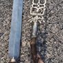 19th Century Horned Ceramonial Trident and Dagger (24 Inches) Image 4