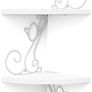 MULTIPLE COLOURS AVAILABLE Corner Shelf Wall Mount of 4 Tier Rustic Wood Floating Shelf Cat Shape Metal Stand for Bedroom Living Room Bathroom Kitchen Office and More Carbonized Black Image 6