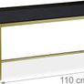 Coffee Table Glass Black & Gold Image 3