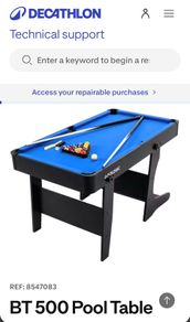 foldable pool/snooker table