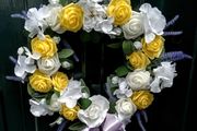 Lemon and White Summer Door Wreath