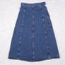 Zara Mid Blue Denim Utility Cargo Pocket Belted D-Ring Midi Skirt Size S Image 9