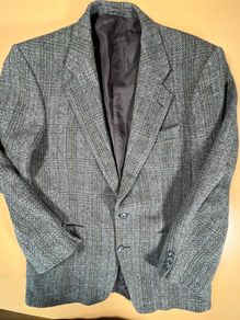 Herring Tweed Single-Breasted Blazer Mens - sz 40 - Medium - Grey Mix Vintage M&S St Michael