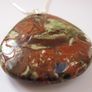 Silver Plated 20" Brown Natural Rain Forest Jasper Pendant Necklace Image 3