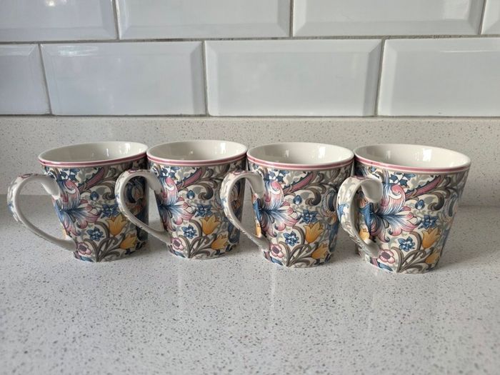 William Morris Porcelain Mug Set of 4