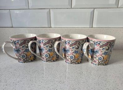 William Morris Porcelain Mug Set of 4
