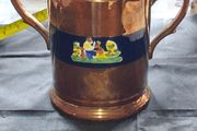 Very Large Antique Victorian Staffordshire Copper Lustreware 2 Handle Mug, 1830 to 1860 likely produced in England