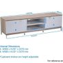 Alphason Chaplin ADCH1600 Charcoal / Black TV Cabinet Image 6