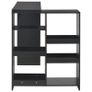 Bar Table with Moveable Shelf Black 138x40x120 cm Image 5
