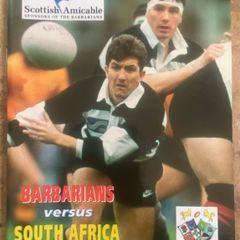 Very Rare 1994 Barbarians v South Africa - International Match Programme