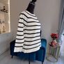 Ladies Cream & Black Striped Jumper from Gallery. Size Xs UK 6-8 / EU 34-36 Image 6