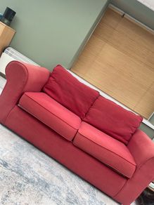 red sofa bed