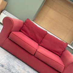 red sofa bed