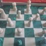Malachite & Stone Inlay Chess Board & Pieces Image 2