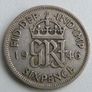 George the Sixth silver sixpence Image 2
