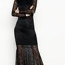 Vila black maxi fishtail dress Image 3