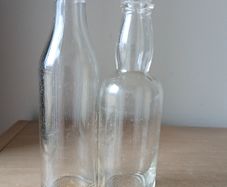 Lot of 2 small vintage Power whiskey bottles